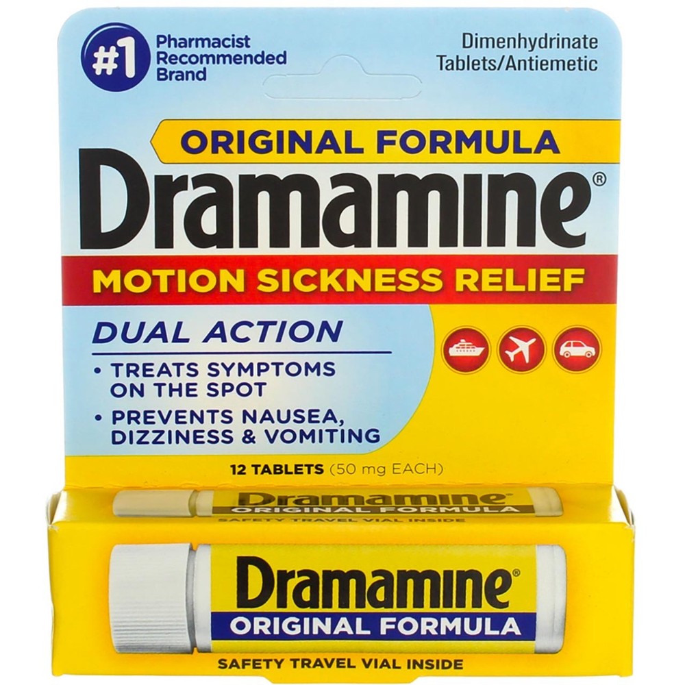 6 Pack Dramamine Original Formula Motion Sickness Relief Tablets