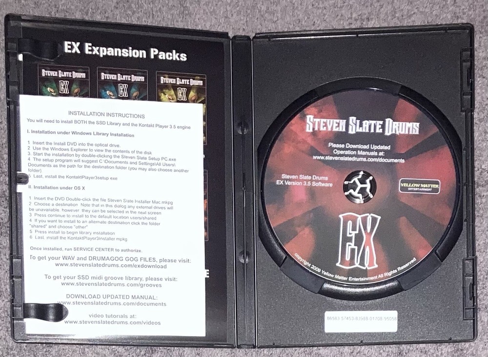 Steven Slate Drums EX Let There Be Drums DVD-Rom MAC/PC Software