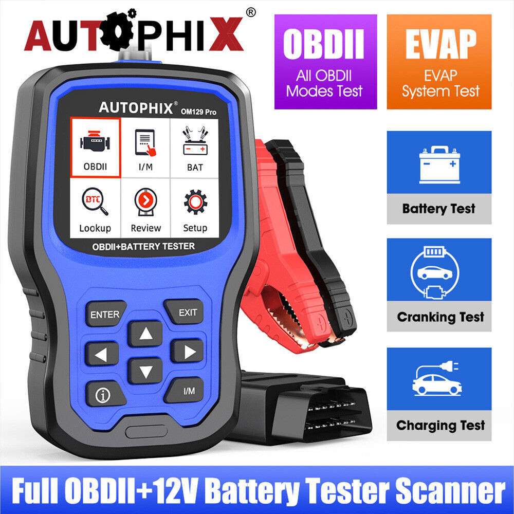 OBD2 Scanner 12V Car Battery Tester Check Engine Fault Code Reader I/M Readiness