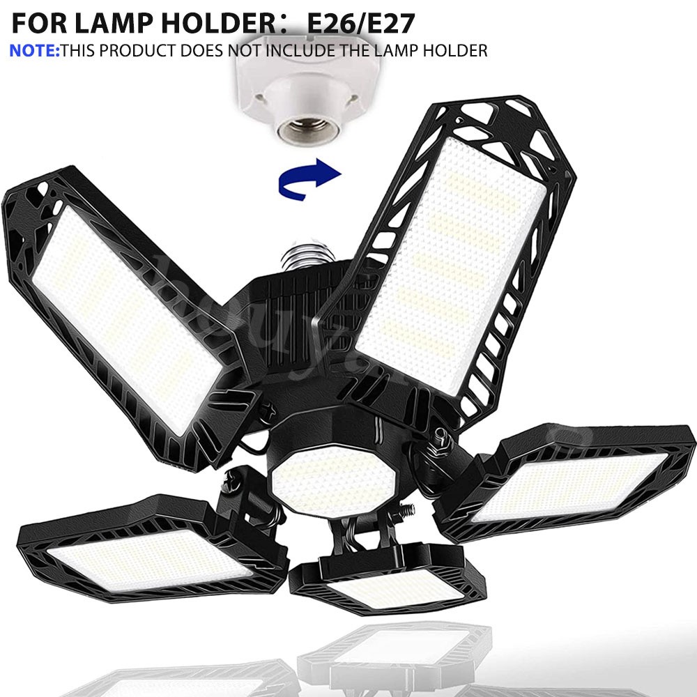 12000000LM LED Garage Light Super Bright Work Shop Ceiling Light Deformable HJ