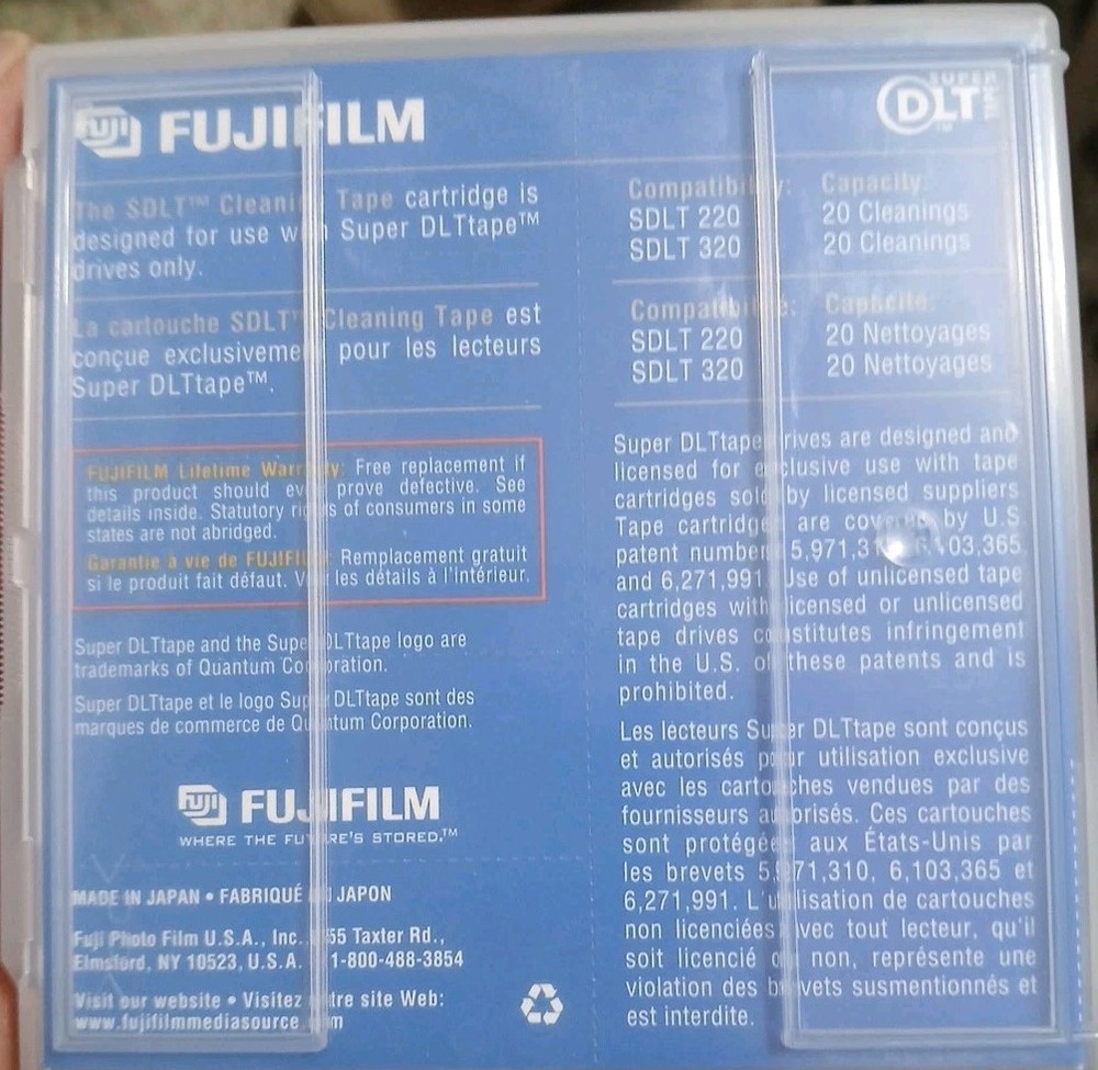 Fujifilm SDLT Cleaning Tape New
