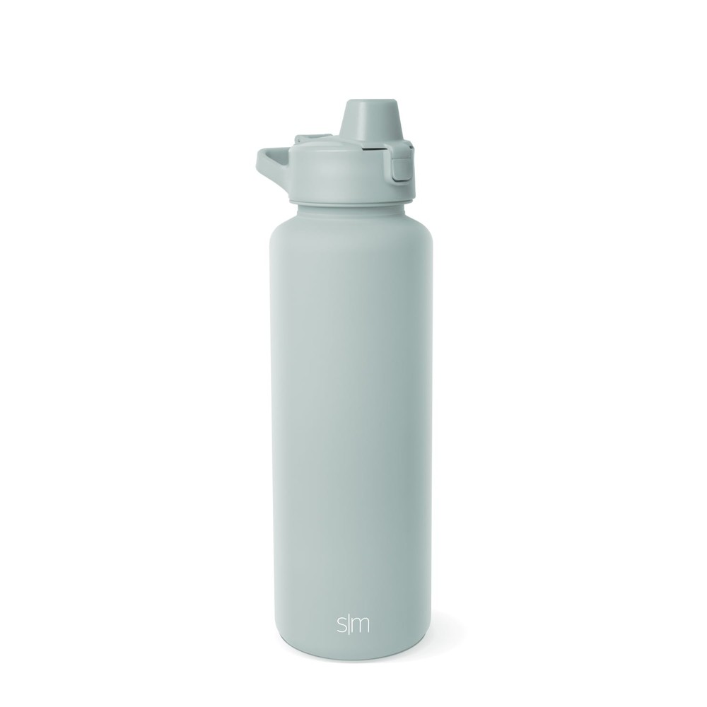 Modern 48 fl oz reusable water bottle with silicone straw cap