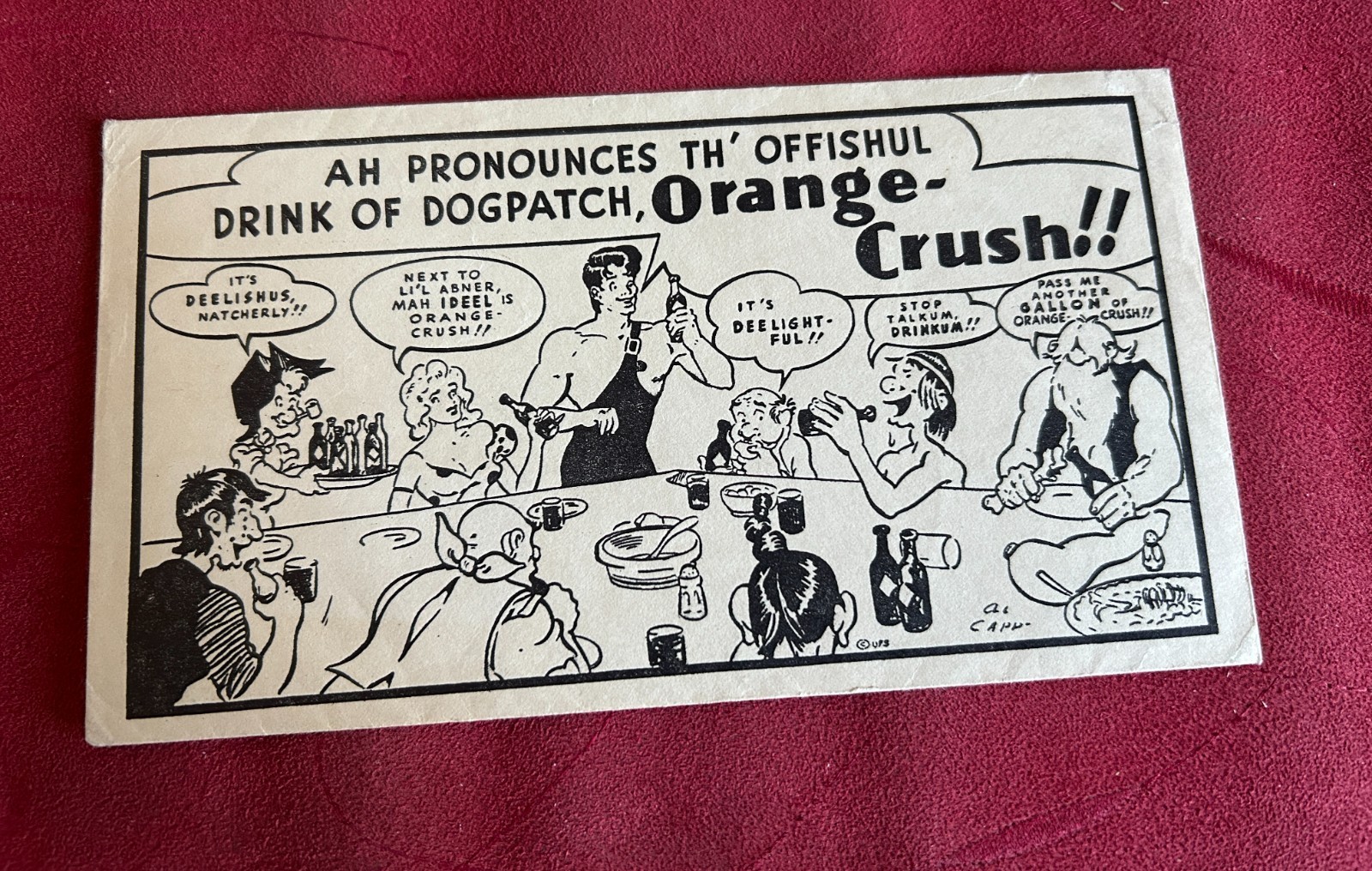 1950s Orange Crush Envelope & Lil Abner Tattoos Sheet