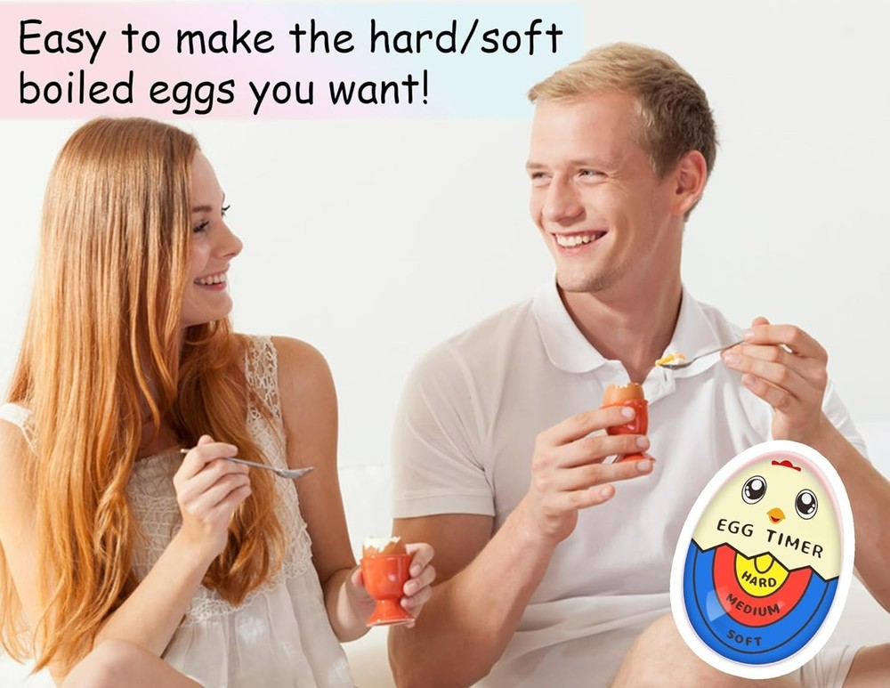 Tricolor Egg Timer for Perfect Boiled Eggs - Color-Changing Precision Cooking