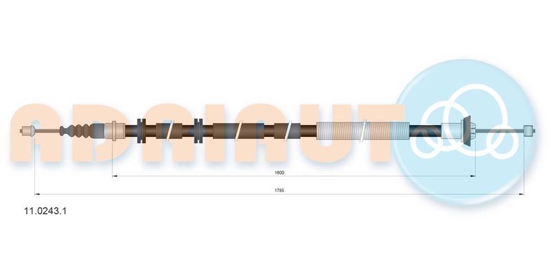 Cable Pull, parking brake ADRIAUTO 11.0243.1
