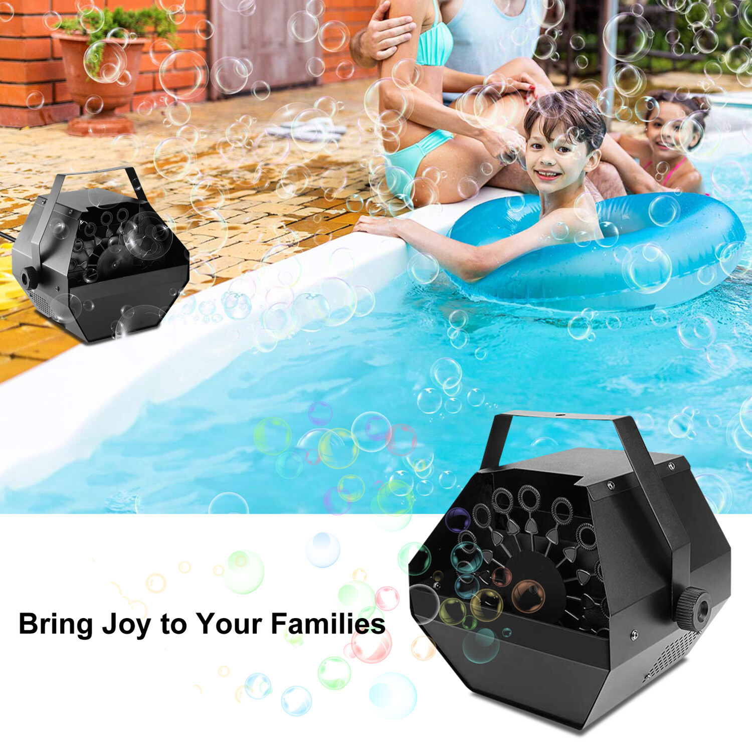 Automatic Bubble Machine Maker Auto Blower DJ Party Stage 5000+ Bubbles /Minute