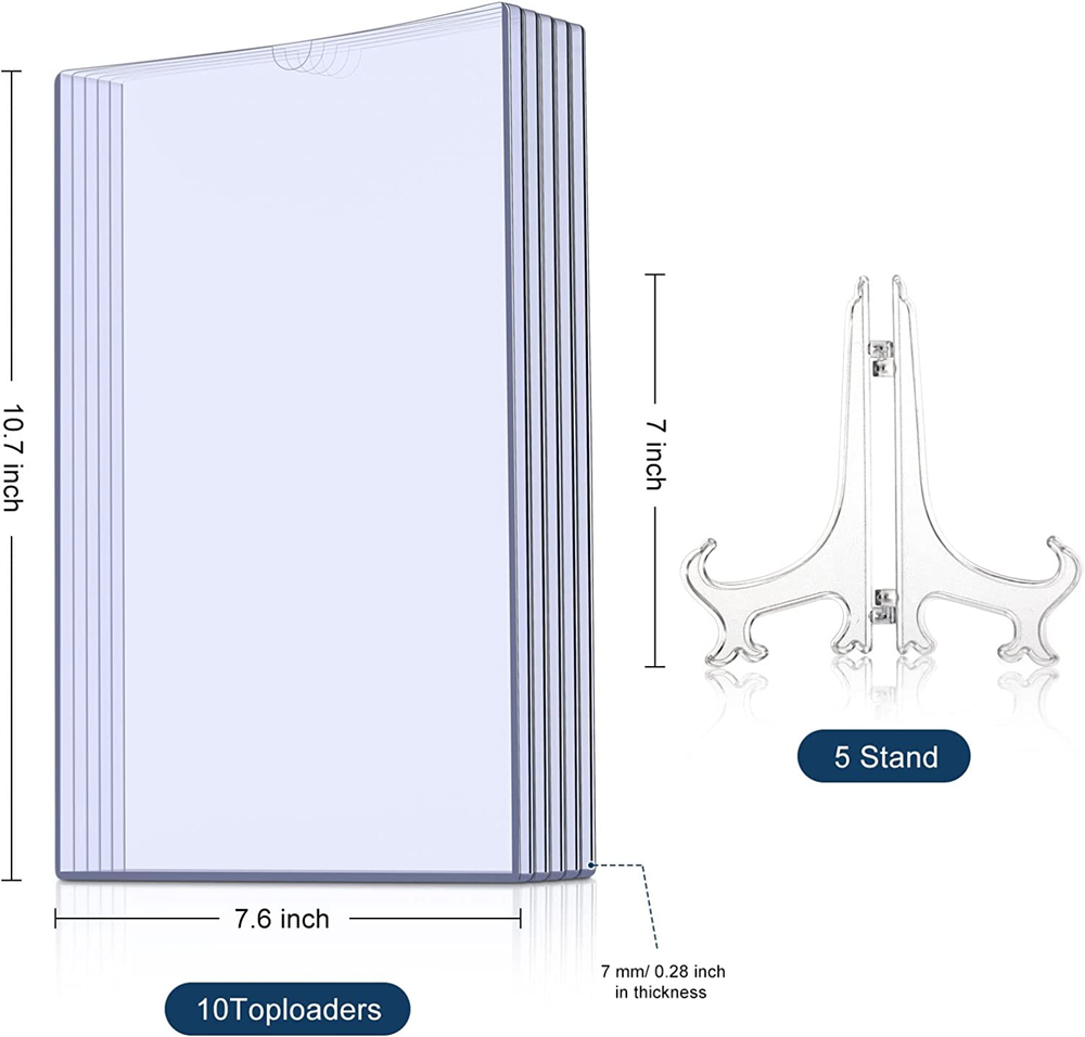 Comic Book Display Case Set, Include Comic Book Sleeves and Clear Plastic Easels