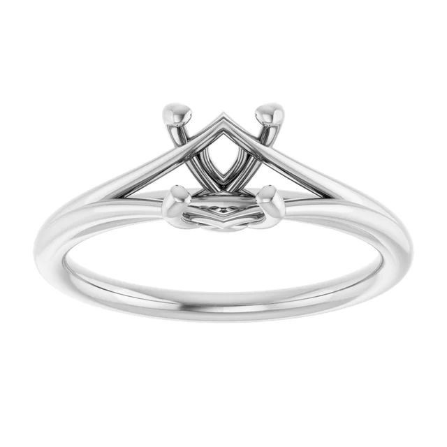 Semi Mount Ring Setting Cushion 11mm 925 Sterling Silver