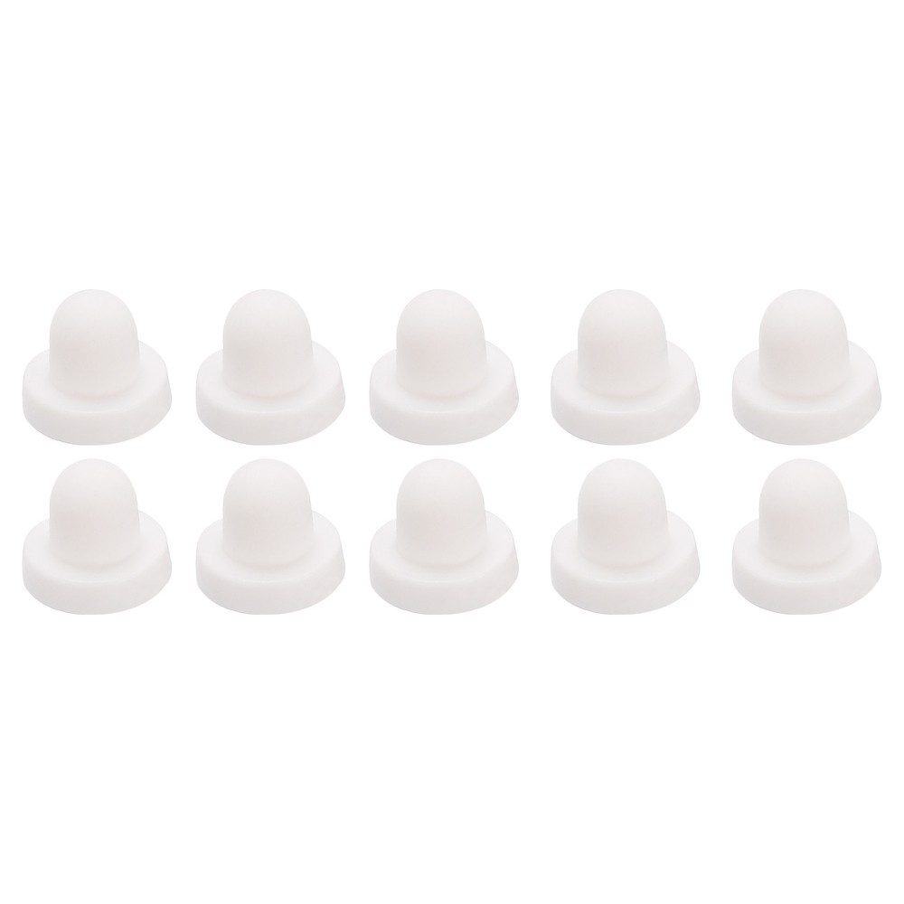 Earring Backs, 50pcs - Silicone Soft Earring Backs for Studs (White,6mm)