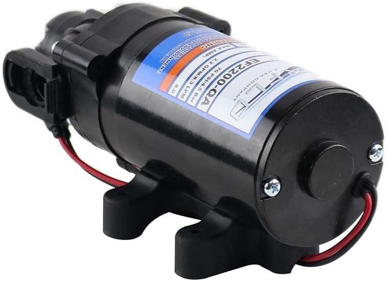 Everflo 2.2GPM 12V Diaphragm Pump with Quick Attach Port - Versatile Power