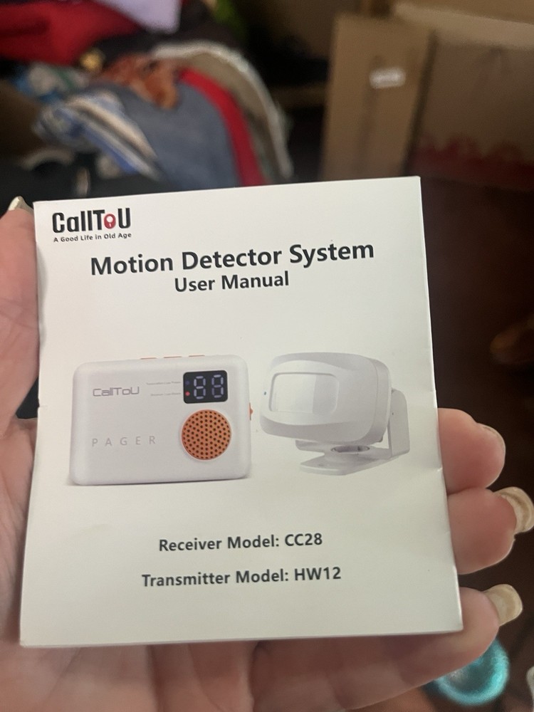 Caregiver Pager & Motion Sensor for Elderly - Vibration Alert & Digital Display