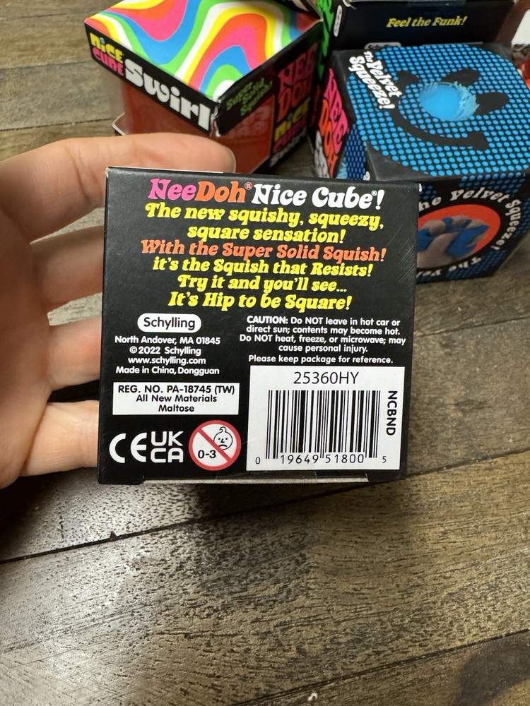 NEW 2026 Nee Doh Nice Cube - Super Solid Squish BLUE