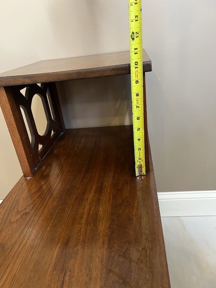 Mid-Century Step End Table / Side Table With Drawer