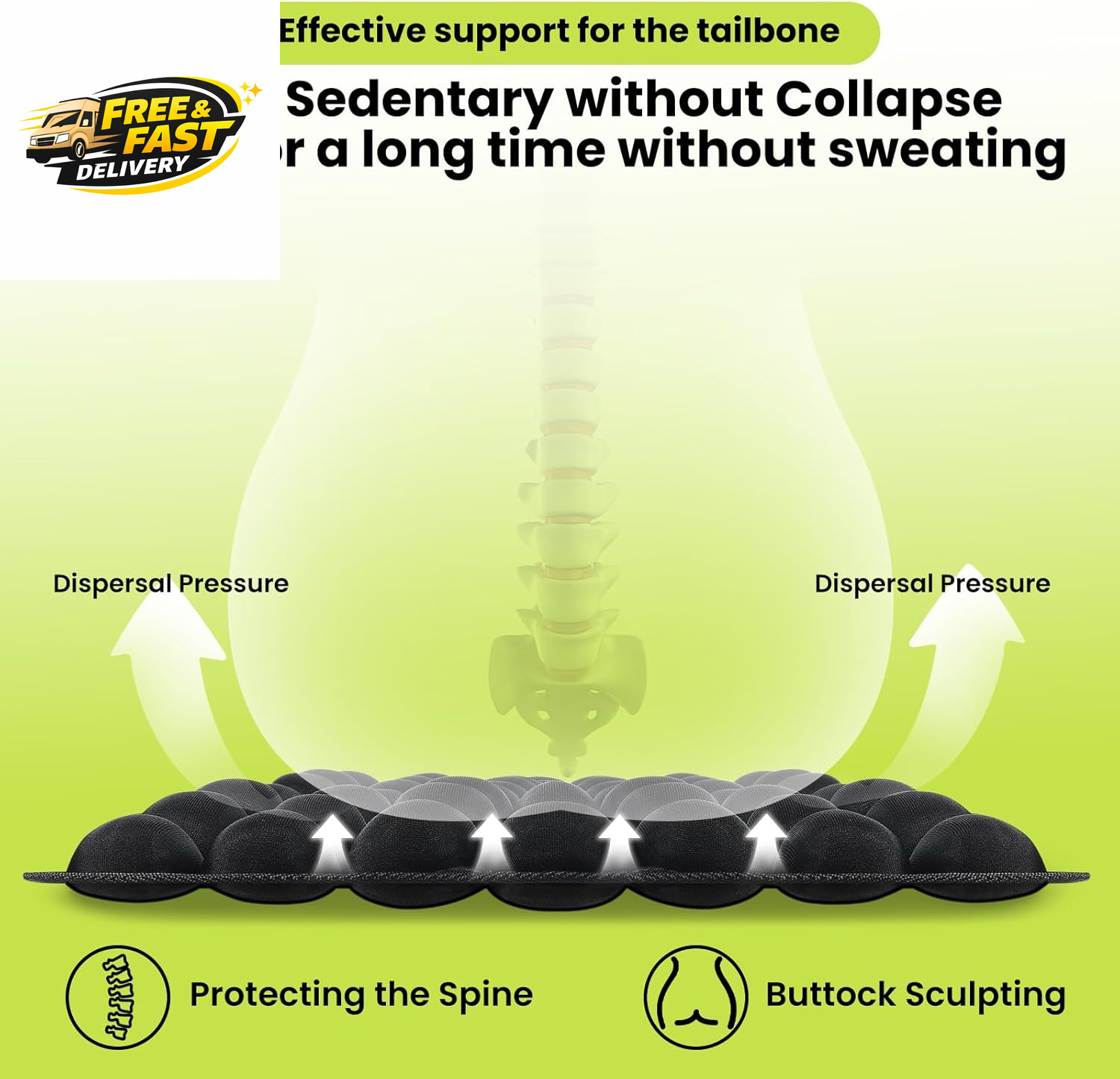 Sondor Travel Cushion – Adjustable Bubble Technology for Customized Comfort,