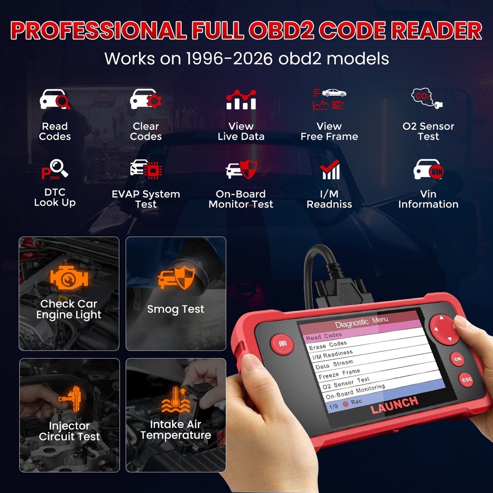 2026 LAUNCH CRP123 OBD2 Scanner ABS SRS Code Reader Engine Car Diagnostic Tool
