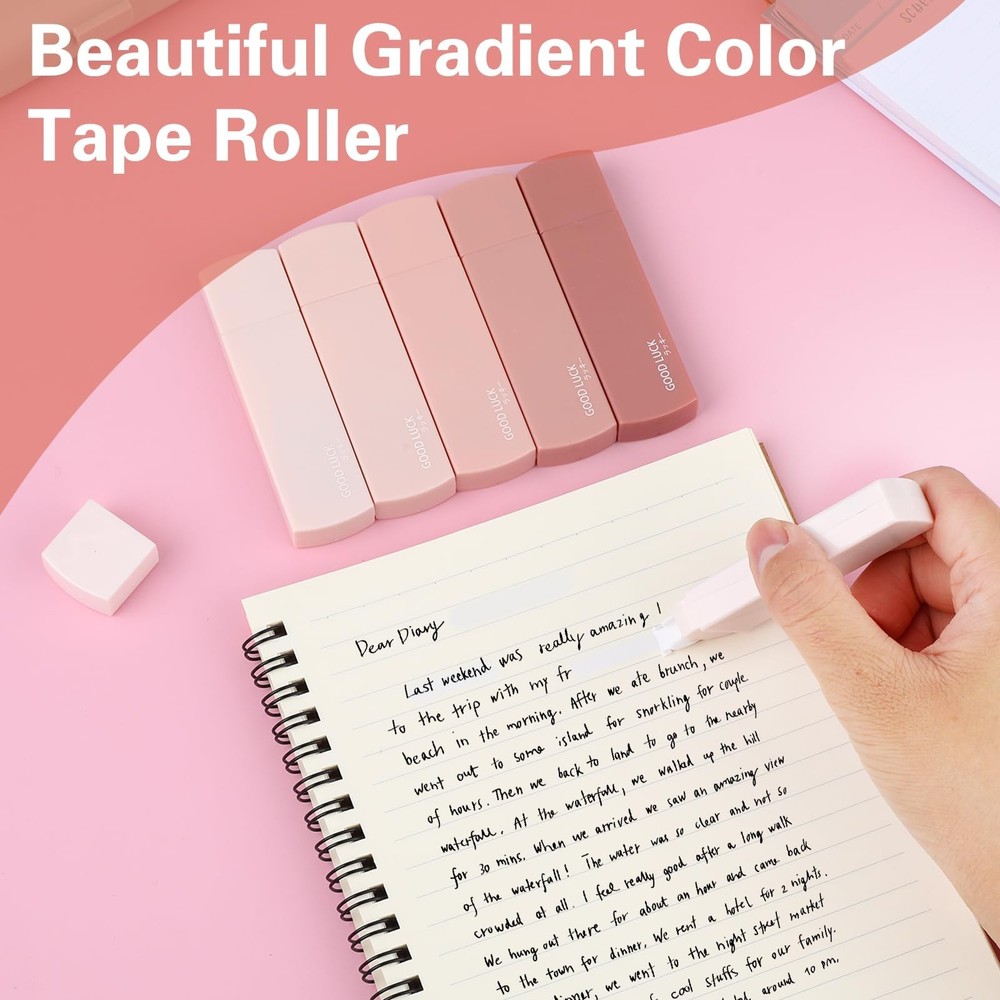 6Pcs Mini White Correction Tapes, Quick Dry Smooth Pull Out for Writing, 118F...