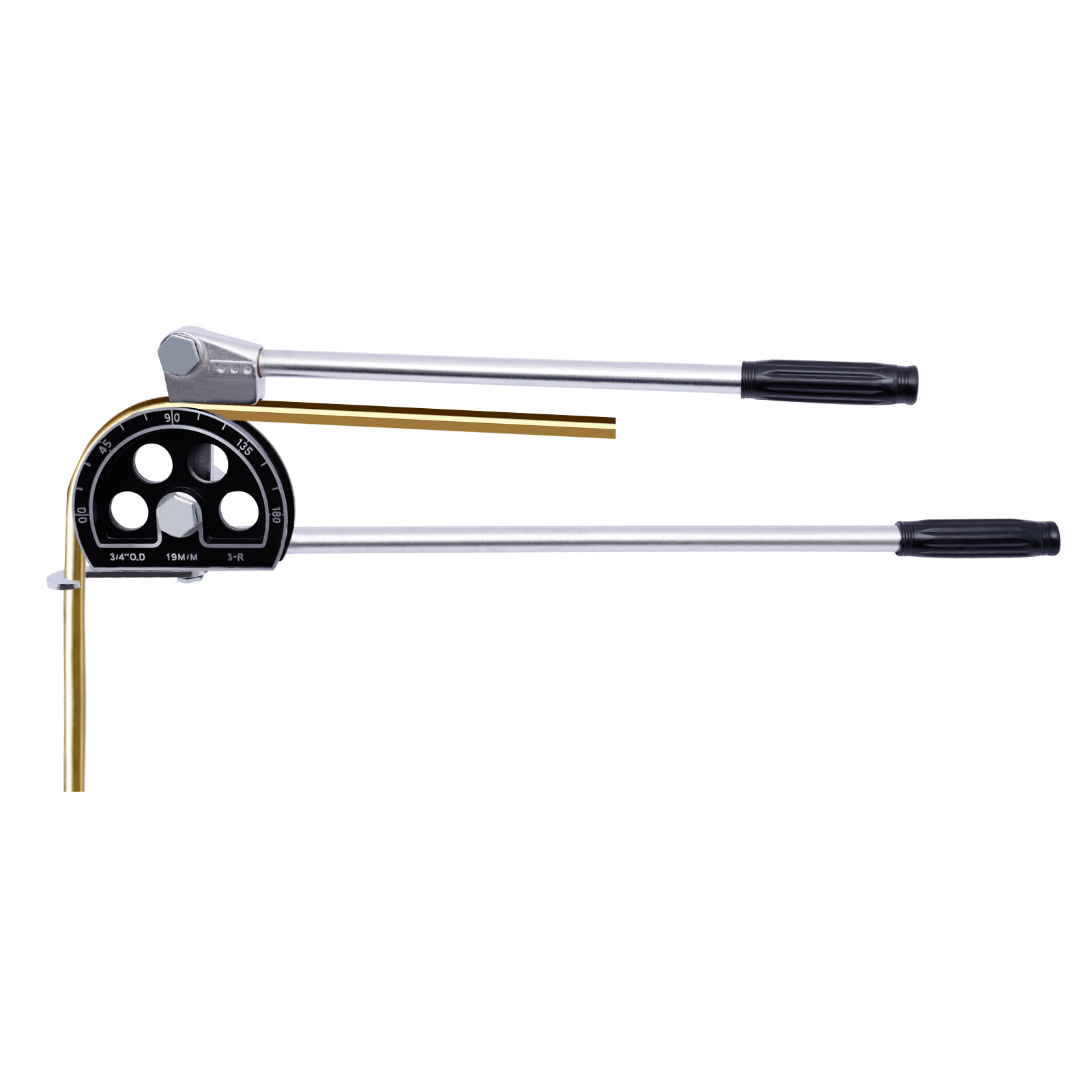 3/4" Ratcheting Pipe Tube Bender HVAC Refrigeration Tool Aluminum Copper Pipe