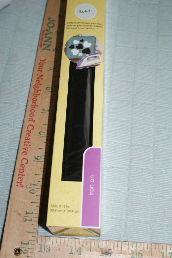2-Crafter's Square Solid Iron-On Paper 12 x 12" Black Fast Shipping