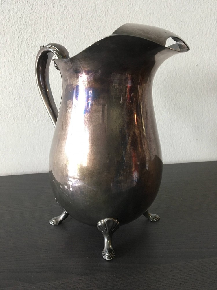 Vintage Crescent Silverplate Water Ice Tea Pitcher