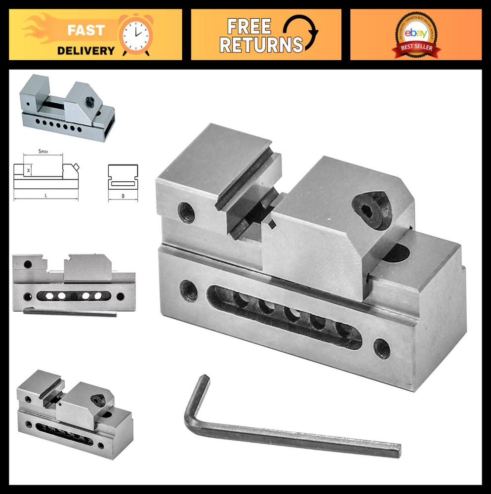 Precision Grinding Screwless Mini Insert Vise Toolmaker Steel .0002" Accuracy