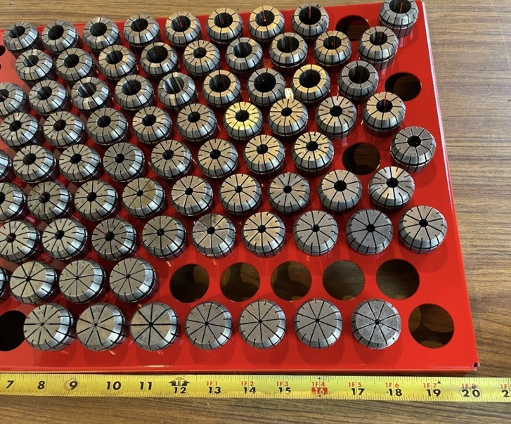 Made in USA 173 Collet Rack Tray ER16 & ER32 Bench Top Drawer Steel Metal New