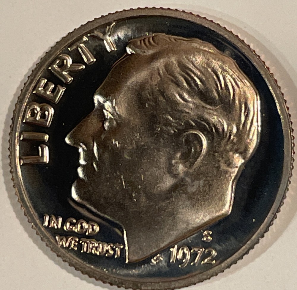 1972 S Roosevelt Proof Dime From Proof Set