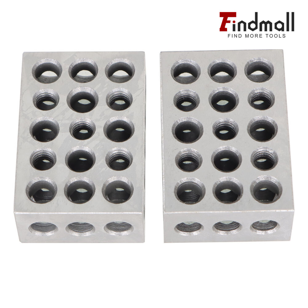 1 Matched Pair Ultra Precision 1-2-3 Blocks 23 Holes .0001" Machinist 123 Jig