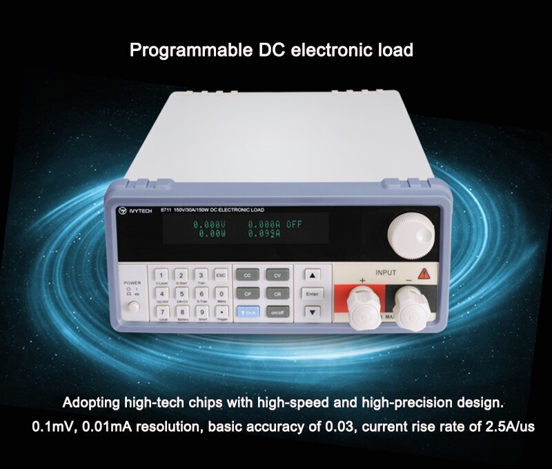 High Precision Programmable DC Electronic Load Testing Power Detector 150V