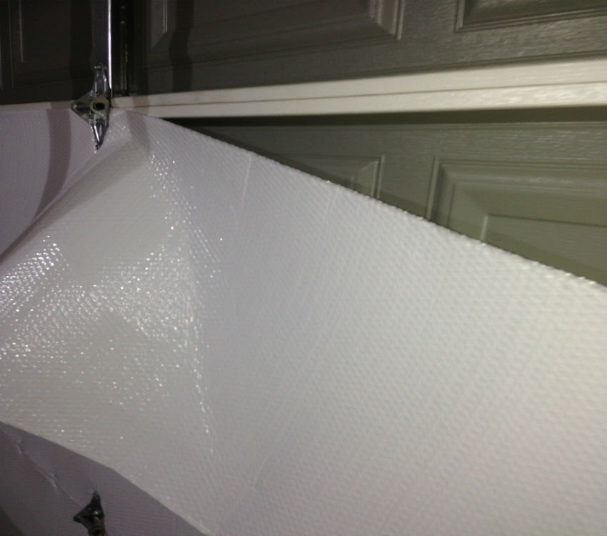 NASATEK Reflective 2 Car White Foam Core Garage Door Insulation Kit 16x7 16x8