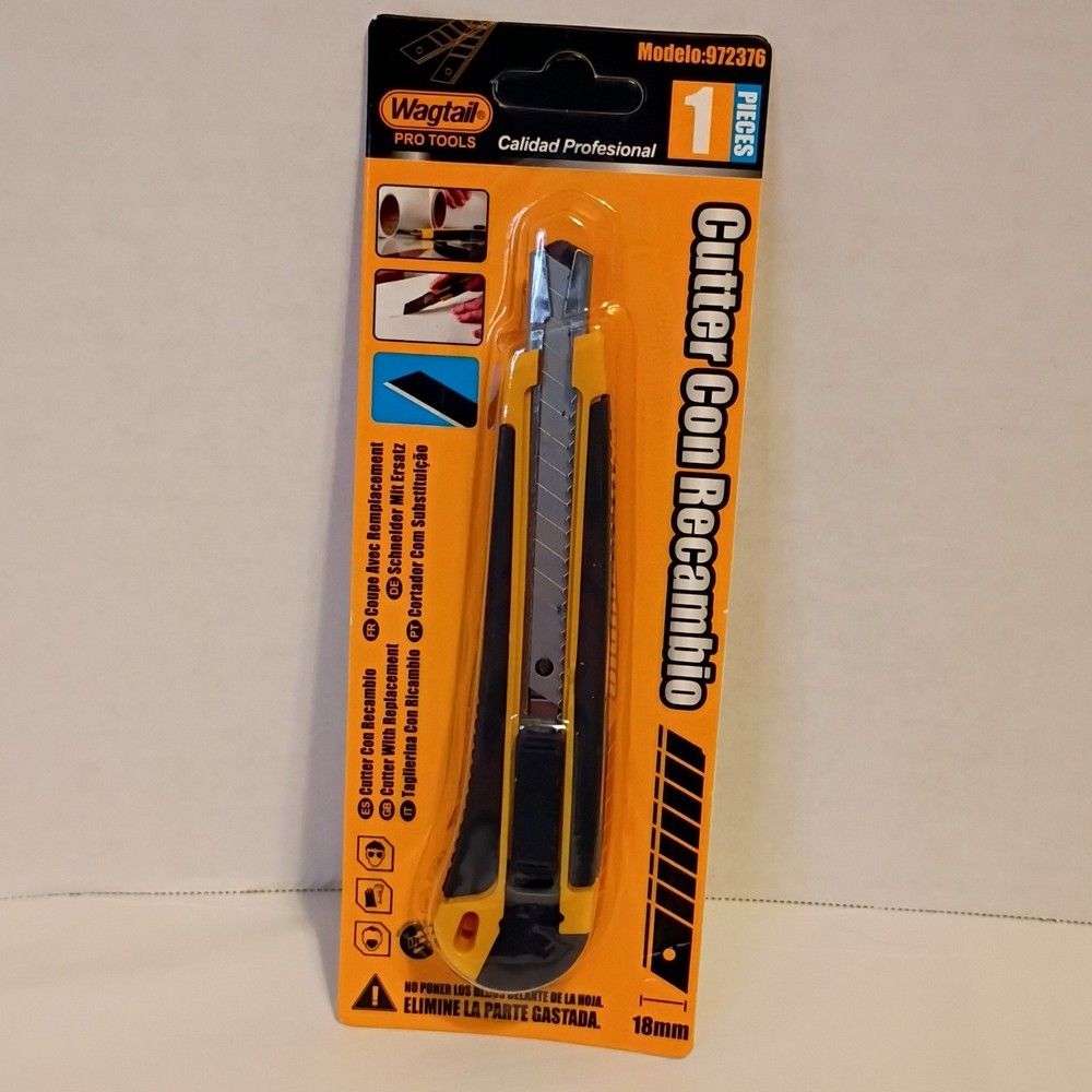4 Wagtail Pro Tools Utility Knife Cutter with Replacement Blade Model 972376