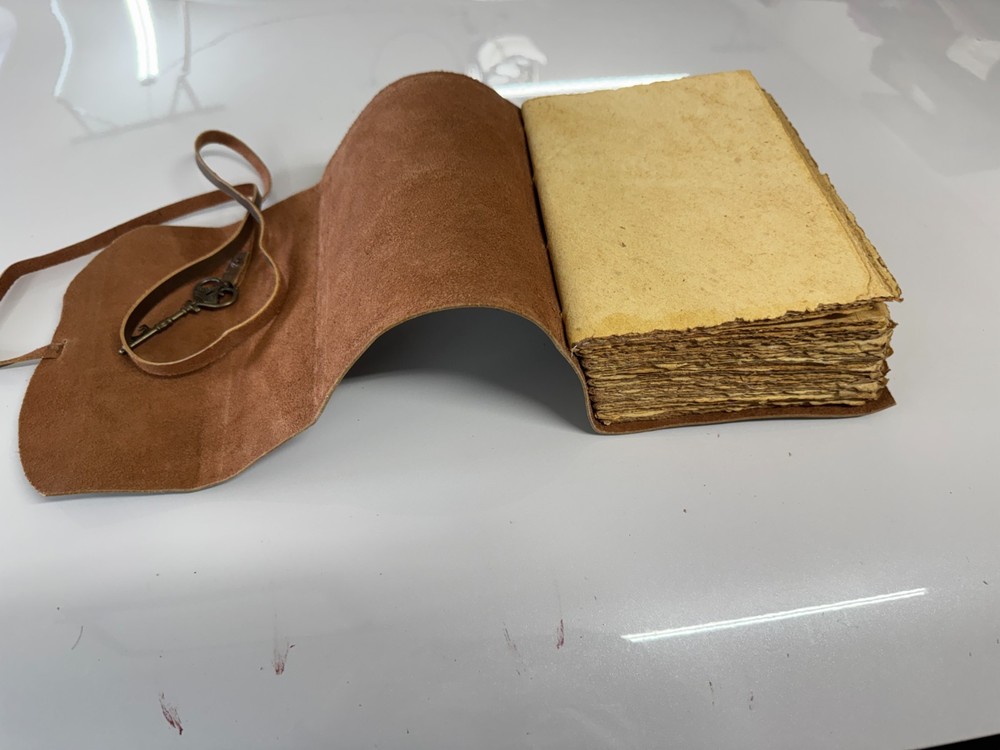 Vintage Leather Journal with Deckle Paper
