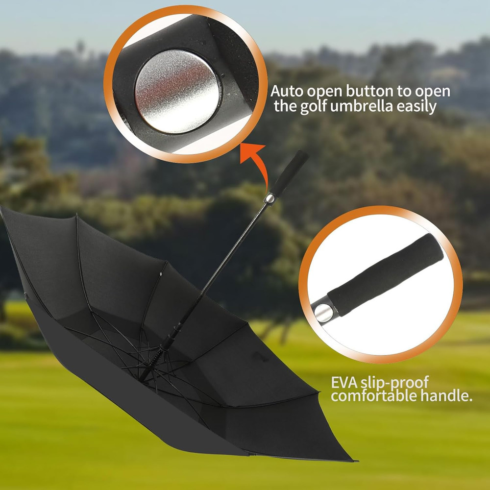 Automatic Open Extra Large Golf Umbrella Windproof Heavy Duty Large Umbrellas fo