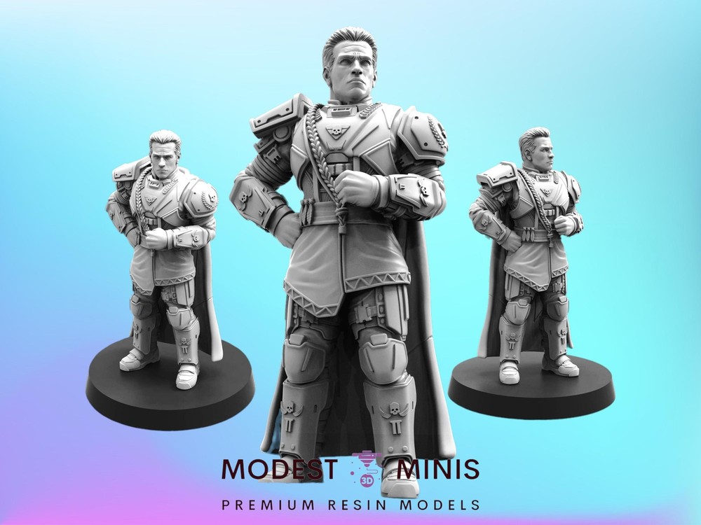 Star Marshal Arnie - 32mm Scale Alien Miniature | RPG | Sci fi | Papsikels