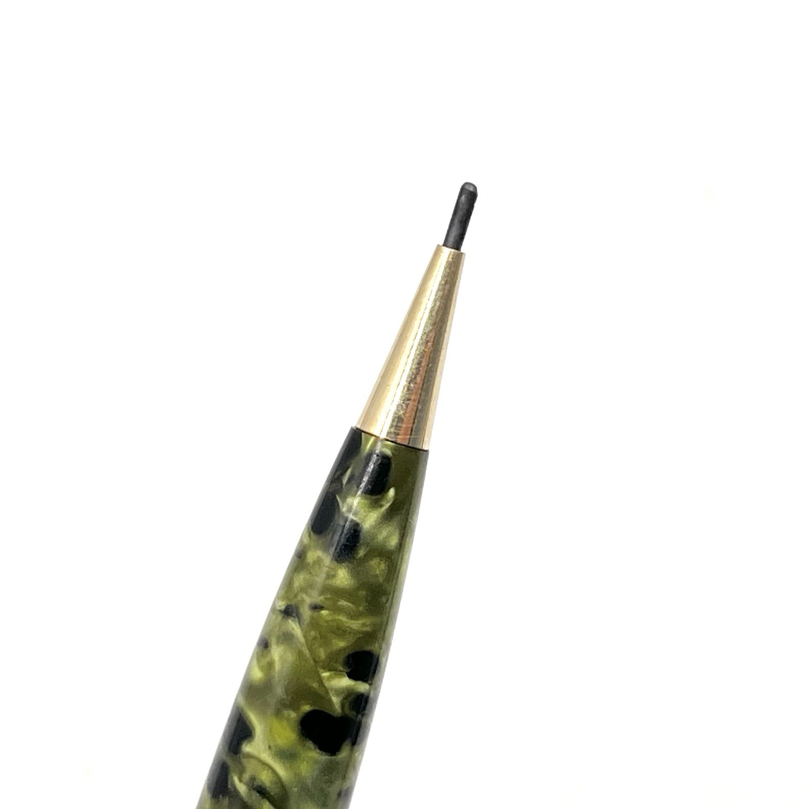 VTG Wasp Pen Co. Clipper Green Fog Gold Trim 4-7/8" Twist Pencil