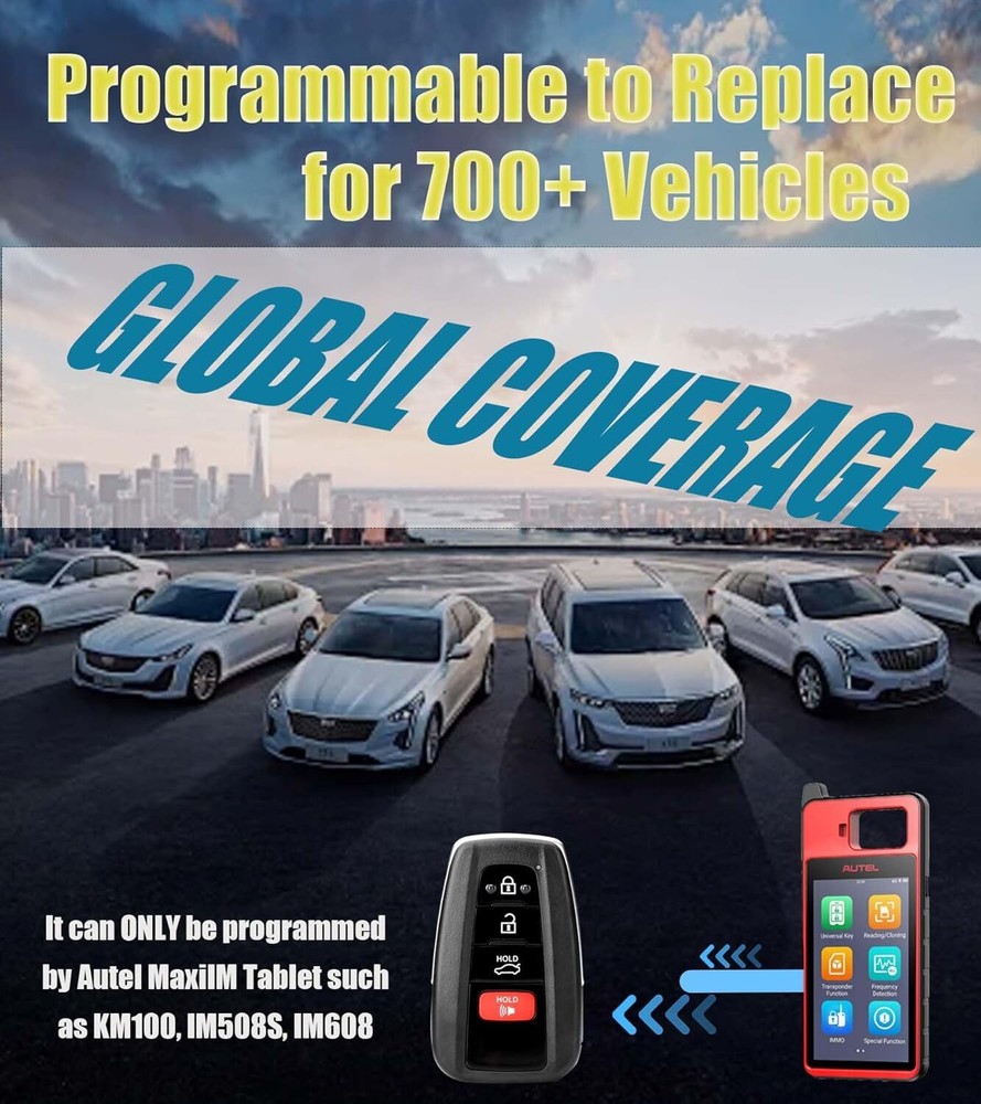 Autel iKey Universal Smart Key 4B IKEYTY8A4TP Compatible Programmable For Toyota