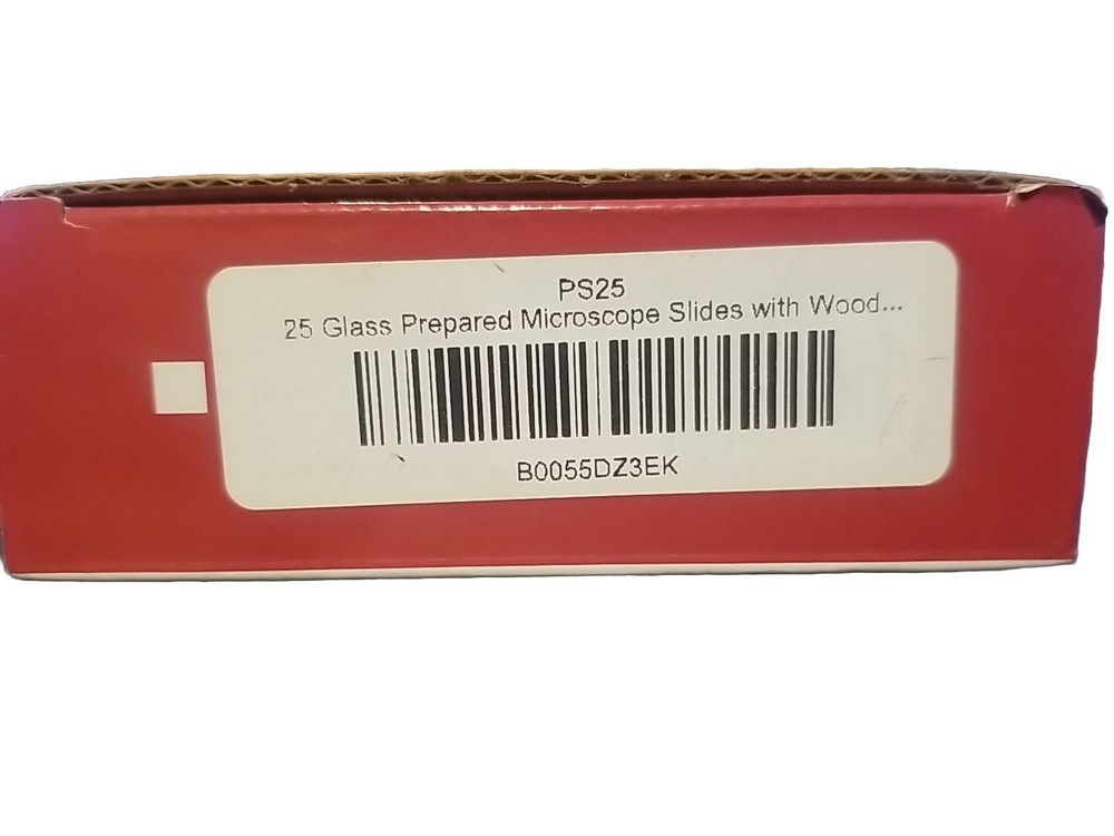 Amscope 25 prepared biology microscope slides NEW