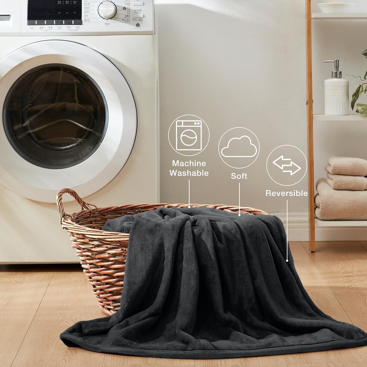 Large Mink Fleece Blanket Soft Light Weight Bed Blankets Throws Twin Queen Size