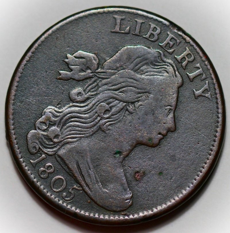 1805 Draped Bust Large Cent (S267) - US 1c Copper Coin