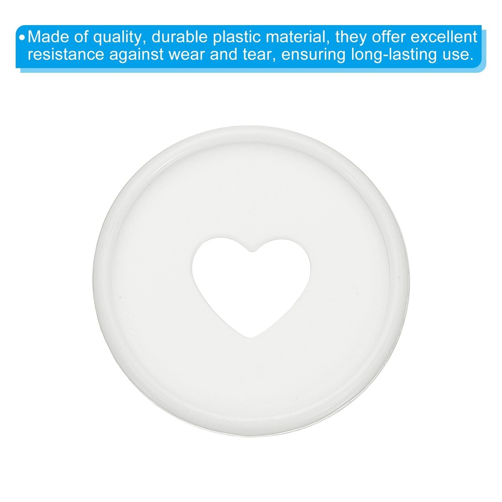 35mm Plastic Book Binding Discs, 11 Pack Expansion Discs Heart, White