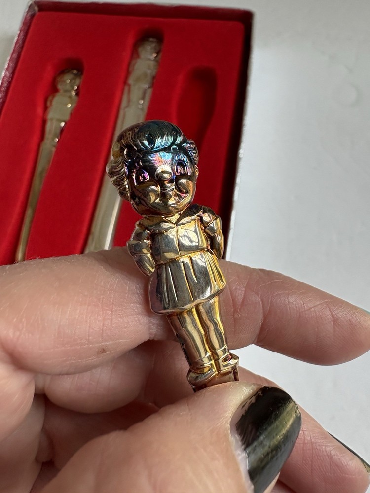 Vintage Campbell Soup Kid Collection Silverplate Flatware set - Fork, Spoon -c