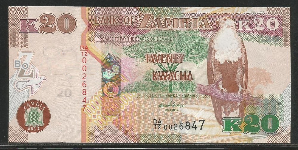 Zambia 20 Kwacha 2012 Unc