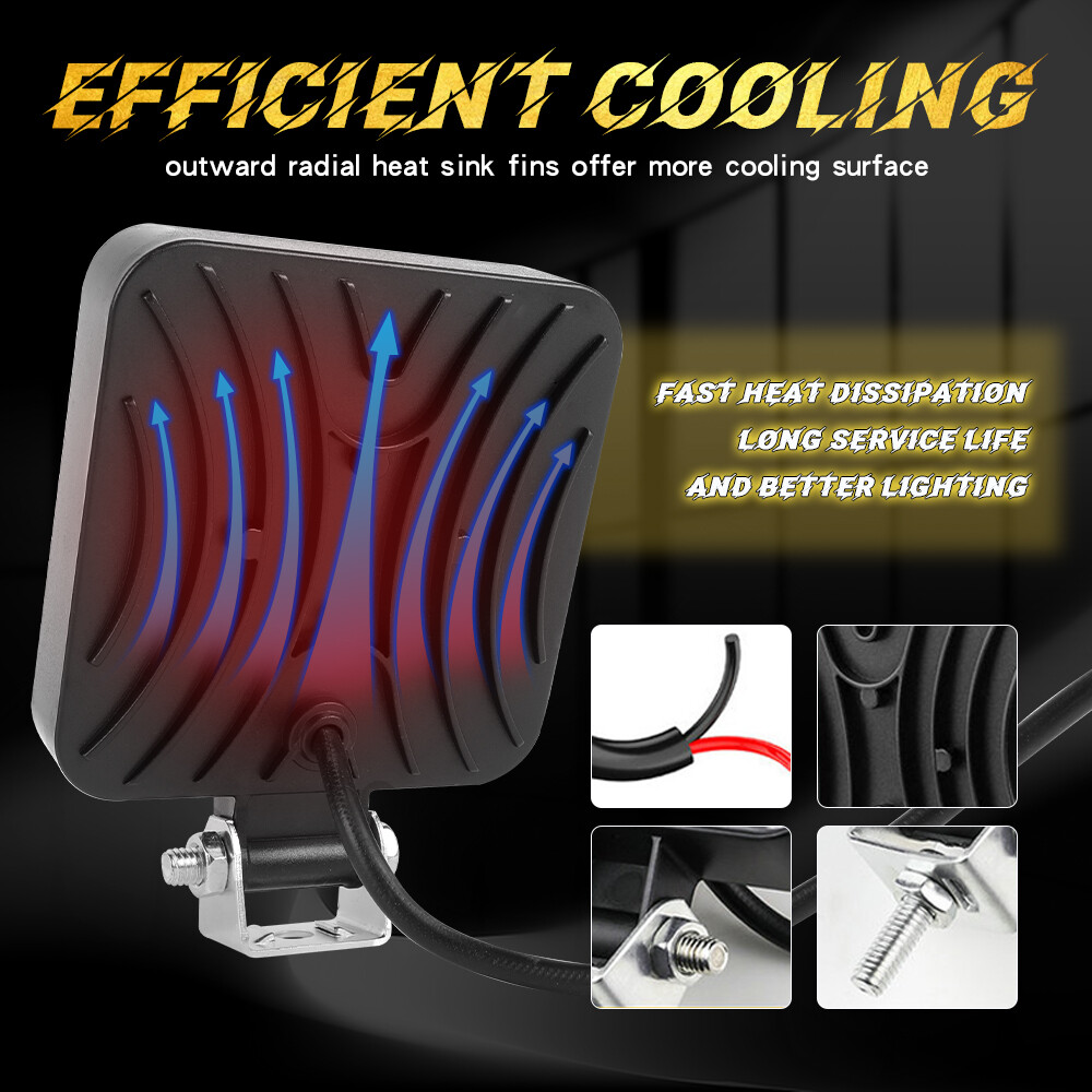 4PCS 4" 20000LM LED Work Light Bar Spot Pods Fog Lamp Offroad Driving Truck ATV