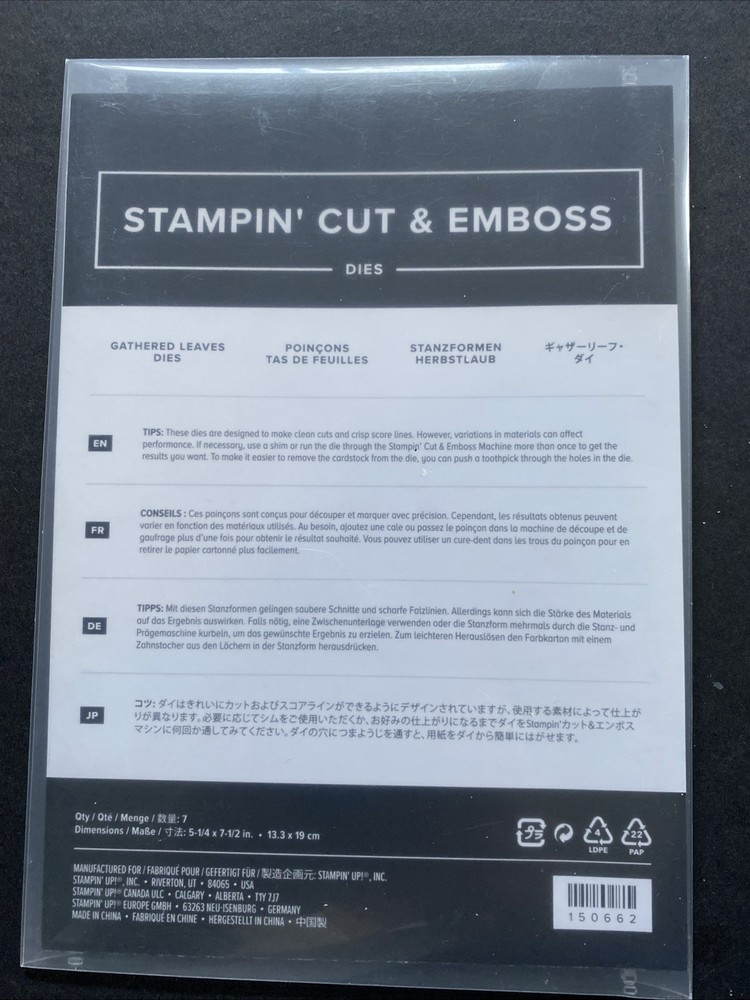 Stampin’ Cut & Emboss Gathered Leaves Dies