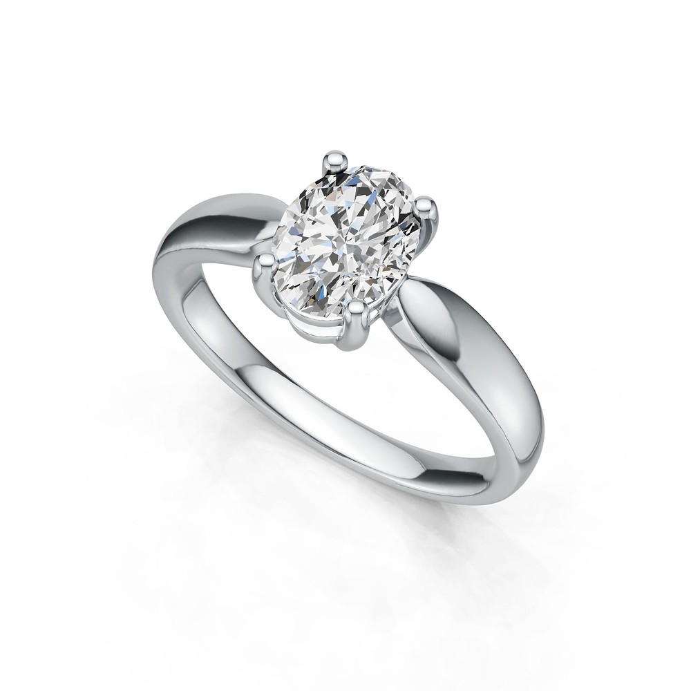 Sterling Silver Semi Mount Ring Setting Oval OV 8X6mm Solitaire