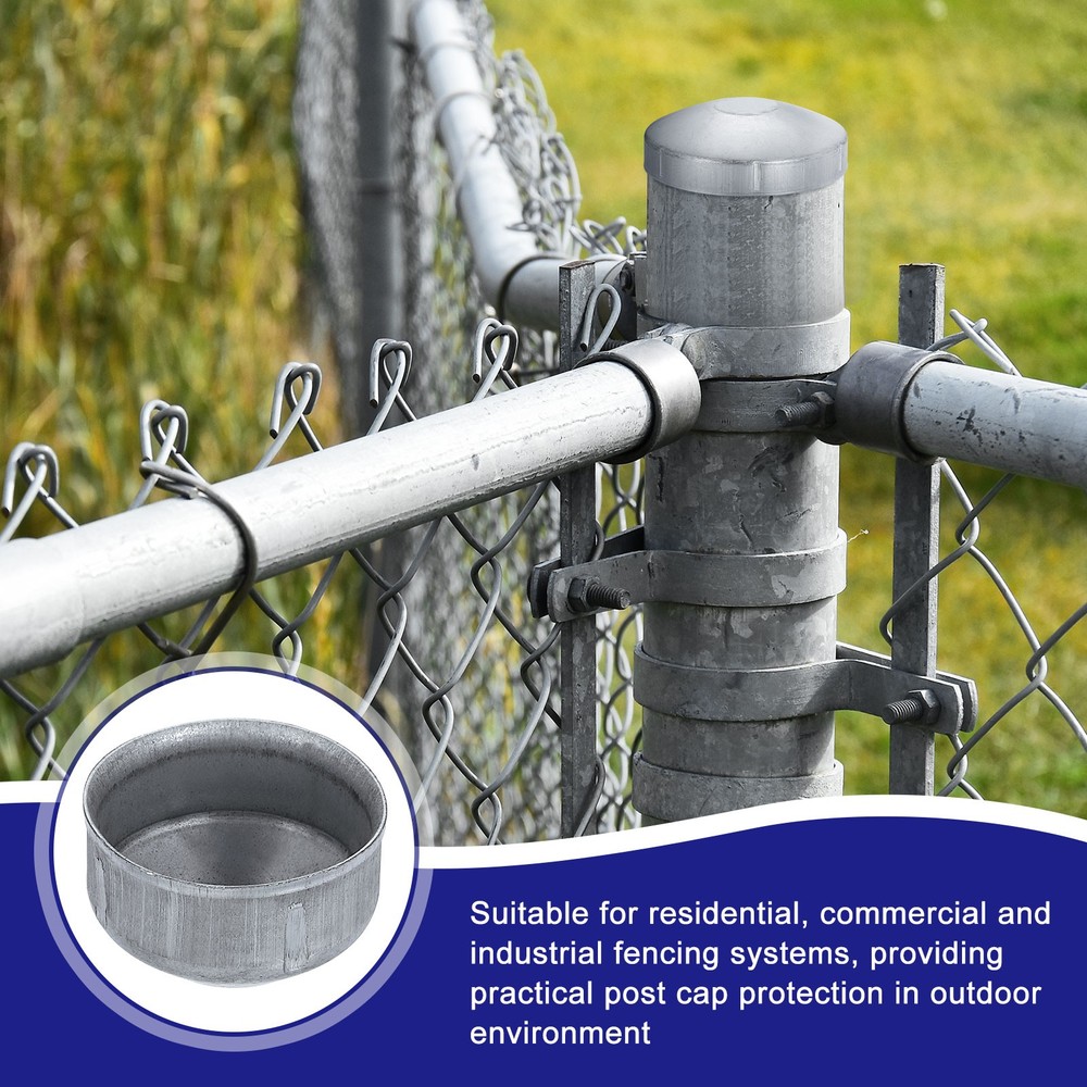 4Pcs Chain Link Fence Post Cap, Dome External Post Caps Fit 1-1/4" OD Pipe