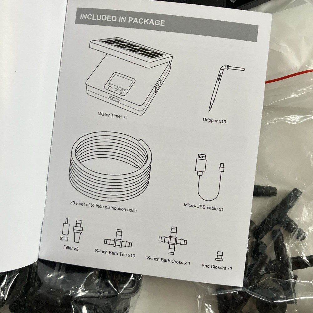 Solar Automatic Drip Irrigation System with Timer Controler 15 Plants