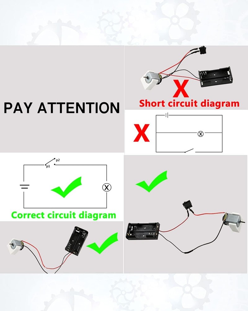 Mini Generator Motor 3-12V 6pk w/ Propeller