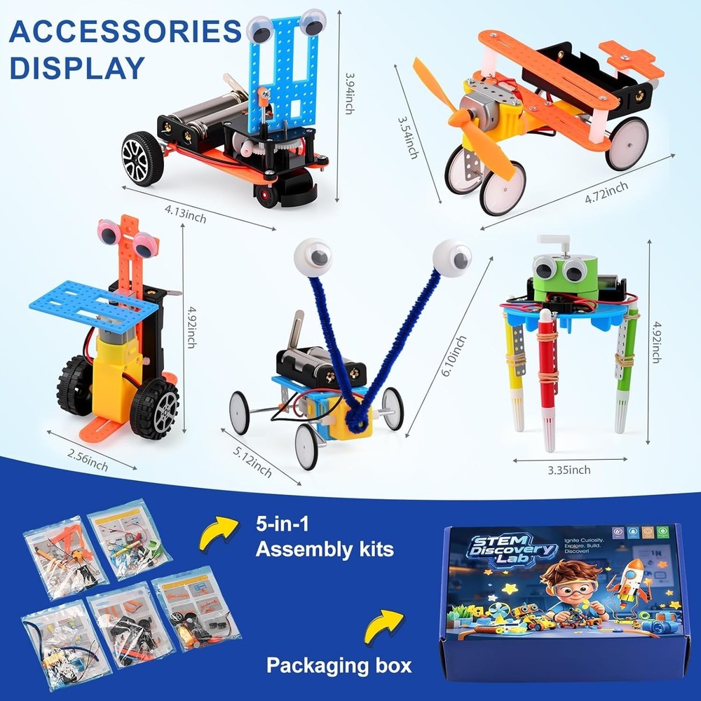DIY STEM Kits for Kids,Robot Building Science Kits Engineering Projects