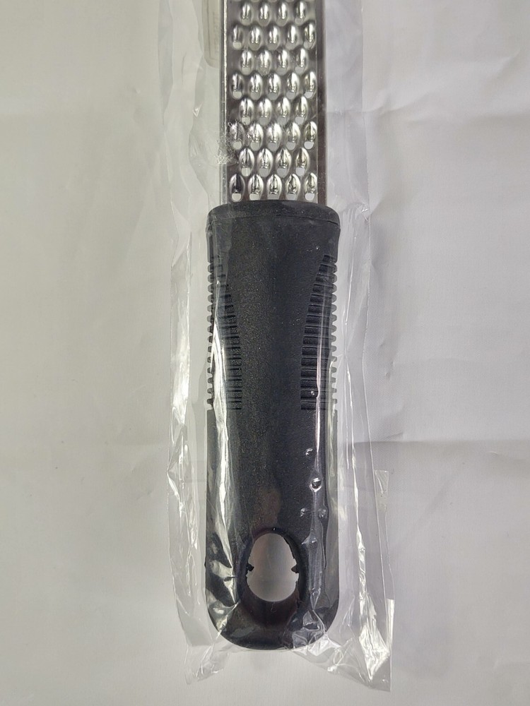 Grater Zester Black Handle Silver Tone Kitchen New
