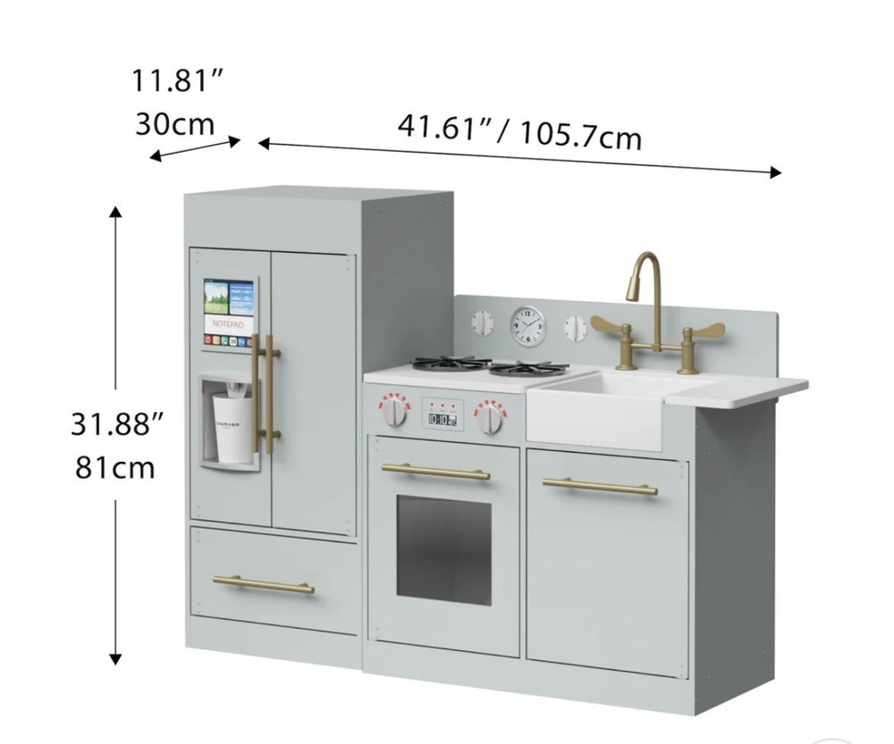 Fully Loaded Modern Teamson Play Kitchen For Kids